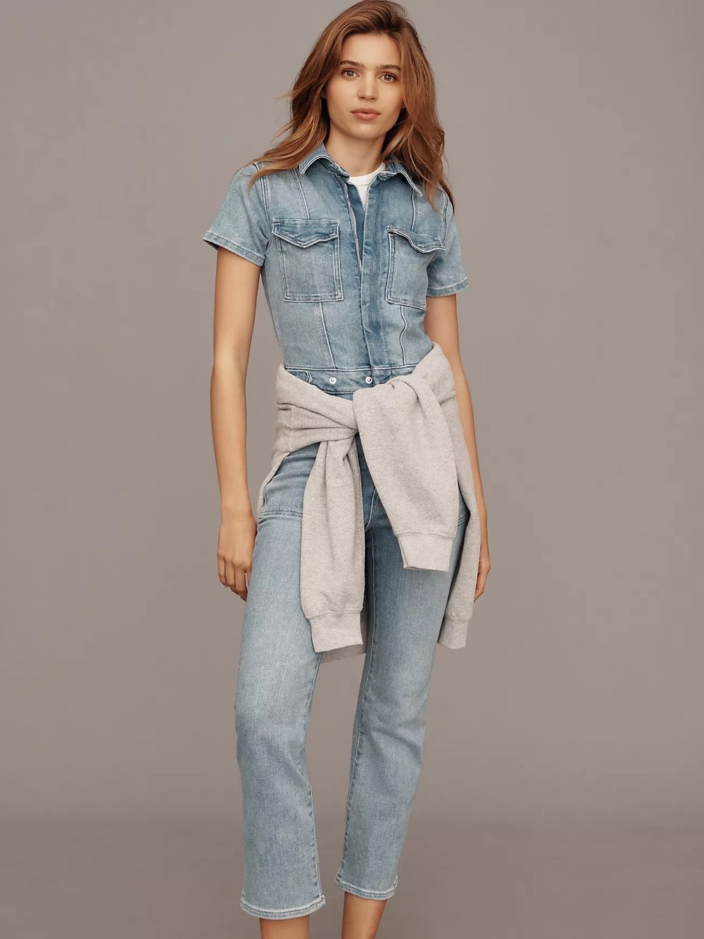Good American Fit For Success denim Jumpsuit